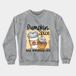 Pumpkin Spice and Everything Nice Cute Tshirt for Women Fall Autumn Latte Crewneck Sweatshirt